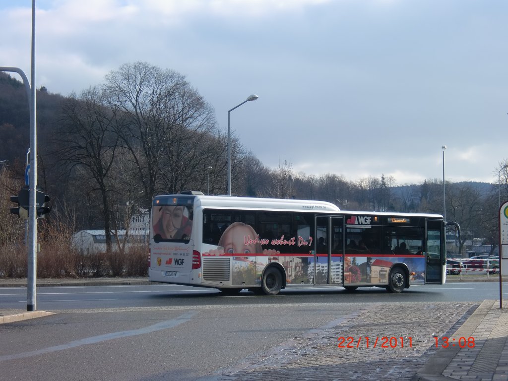 Der ;WGF Bus; von Sachsen-Express fuhr aus dem Freitaler Busbhf aus
