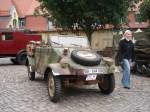 Ein altes Armeefahrzeug steht im Hof von Schloss Burgk
Freital, 14.09.08
