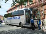Ein Bus von Sachsen-Express (Reisedienst Hammer) hat mich in das Schachdorf Stroebeck gebracht.