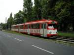 strasenbahnen-und-stadtbahnen/106918/ein-duewag-gt8-der-kvb-ist-am Ein DWAG-GT8 der KVB ist am 14.06.2004 am Ubierring in Kln unterwegs.