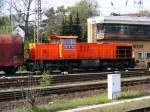 Lokomotiven/110107/eine-mak-1206-der-rbh-ehemals Eine MaK 1206 der RBH (ehemals RAG) ist am 25.04.2008 im Bahnhof Gladbeck-West unterwegs.