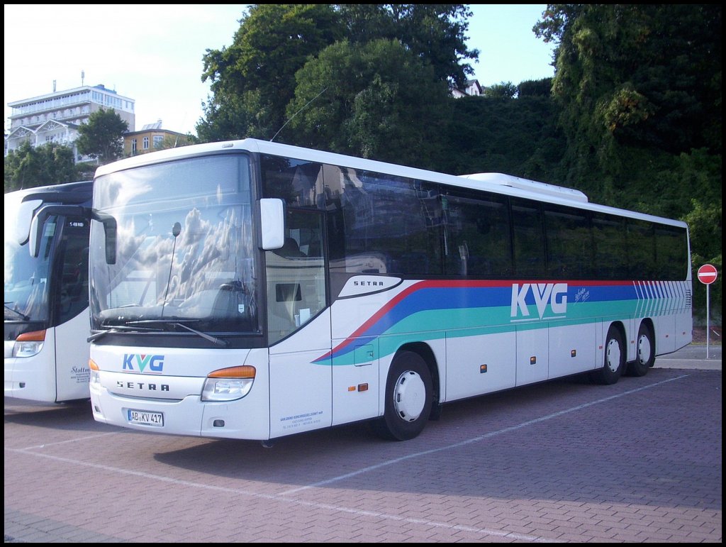 Setra 419 UL der KVG Sch�llkrippen im Stadthafen Sassnitz.