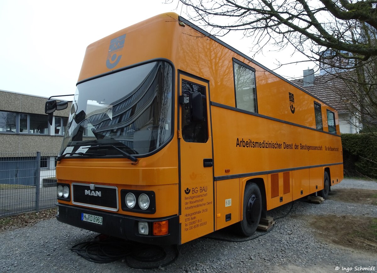 Berufsgenossenschaft der Bauwirtschaft (BG Bau) - Region S�d | M-RD 8983 | G�ppel / MAN 16.190 HOCL | 17.03.2018 in Stuttgart