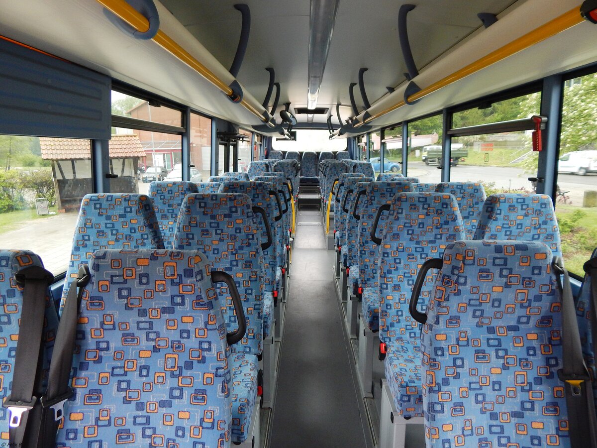Der Fahrgastraum eines Irisbus Crossway der MVVG in Burg Stargard.