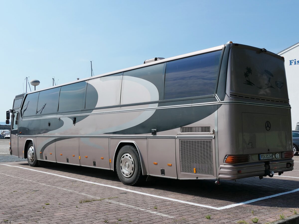 Drögmöller E 310 als Wohnmobil (ex Tournee-Service Michael Tietze) im Stadthafen Sassnitz.