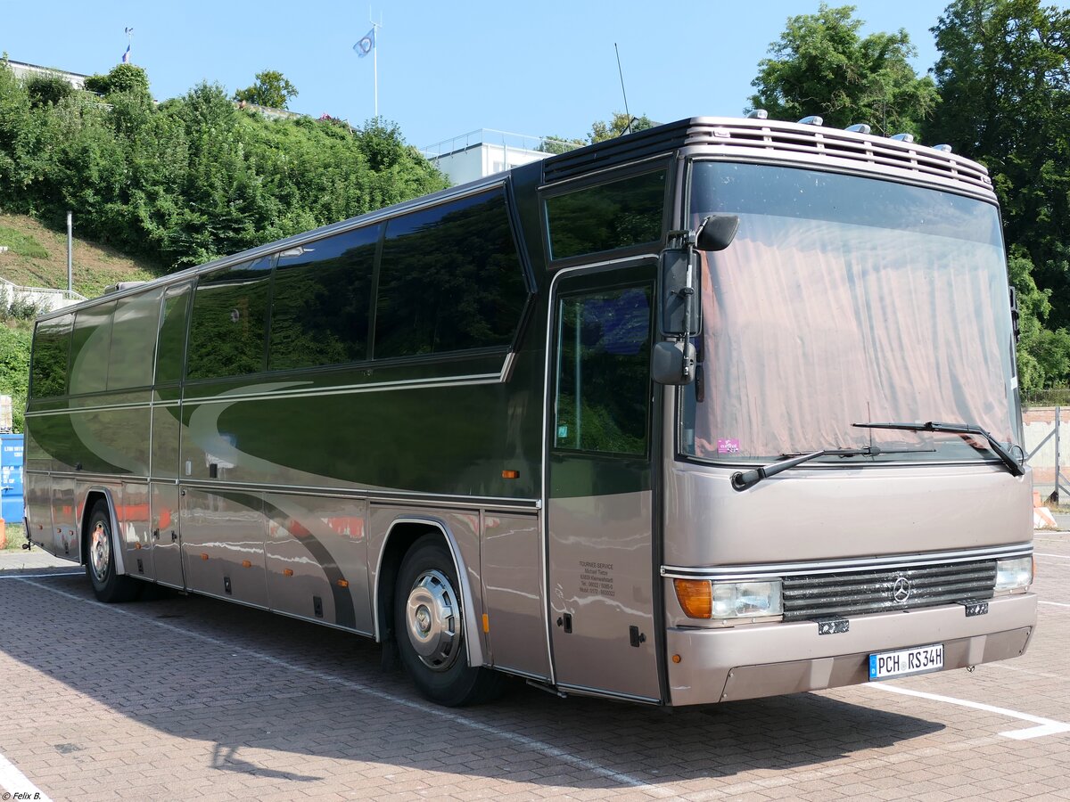 Drögmöller E 310 als Wohnmobil (ex Tournee-Service Michael Tietze) im Stadthafen Sassnitz.
