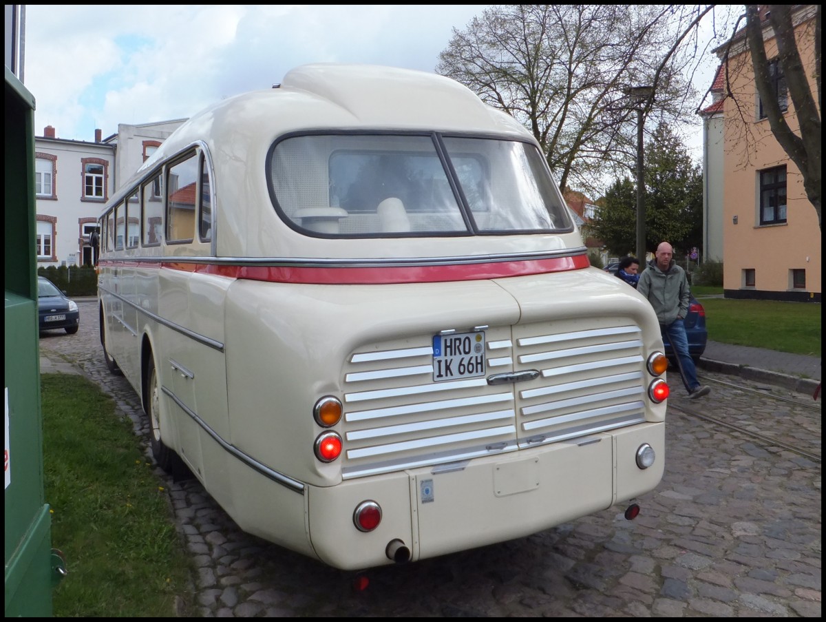 Ikarus 66 der Rostocker Stra�enbahn AG in Rostock.