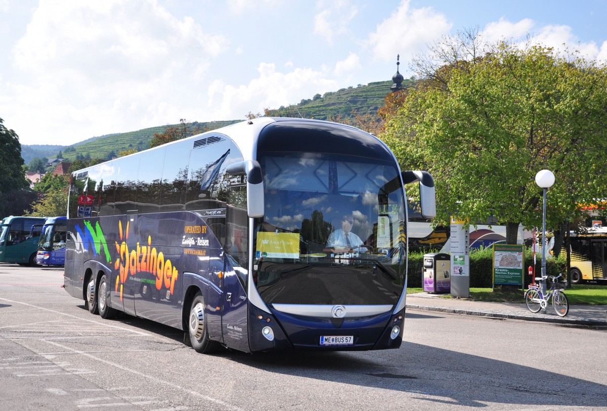 Irisbus Magelys von Datzinger Reisen aus Nieder�sterreich am 22.August 2014 in Krems.