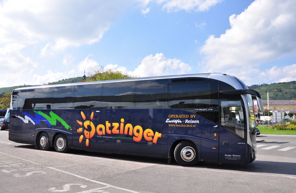 Irisbus Magelys von Datzinger Reisen aus Nieder�sterreich am 22.August 2014 in Krems.