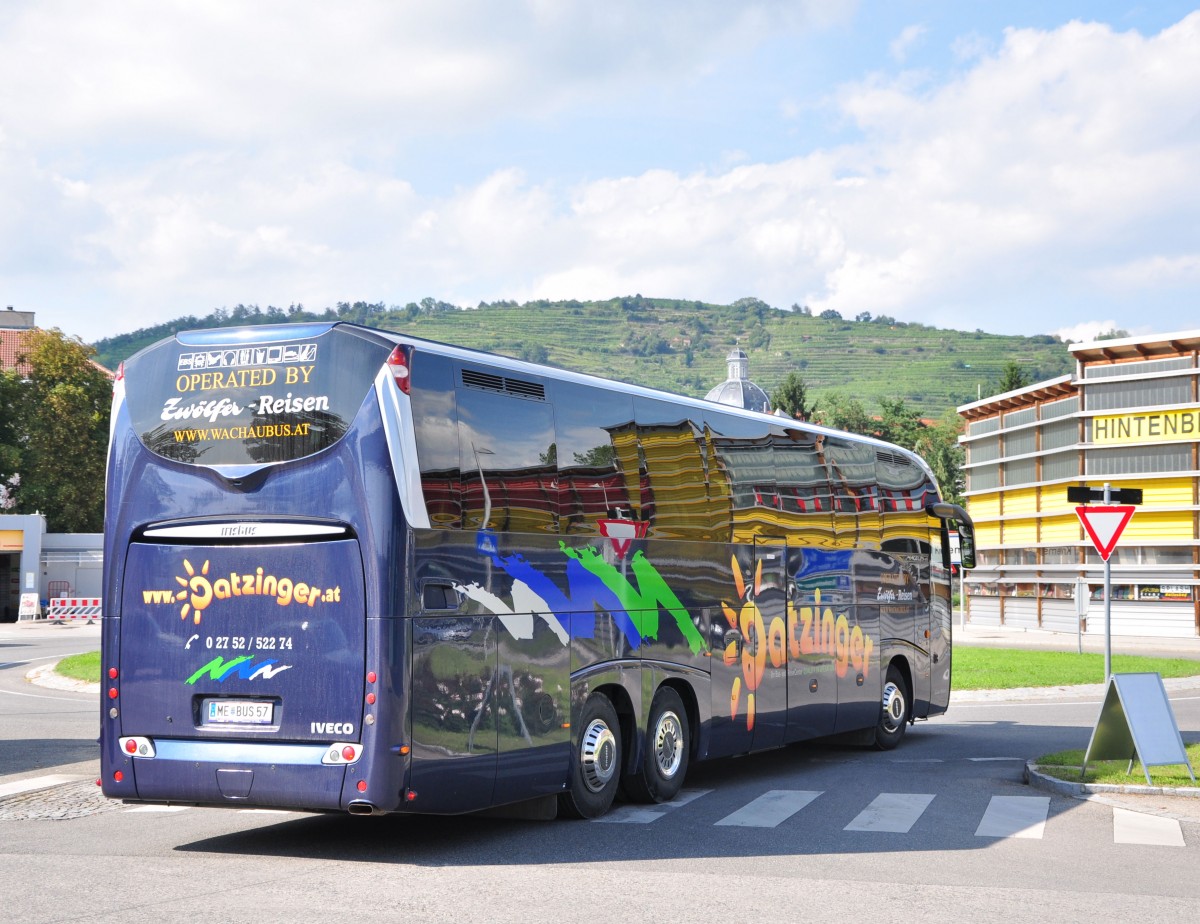 Irisbus Magelys von Datzinger Reisen aus Nieder�sterreich am 22.August 2014 in Krems.