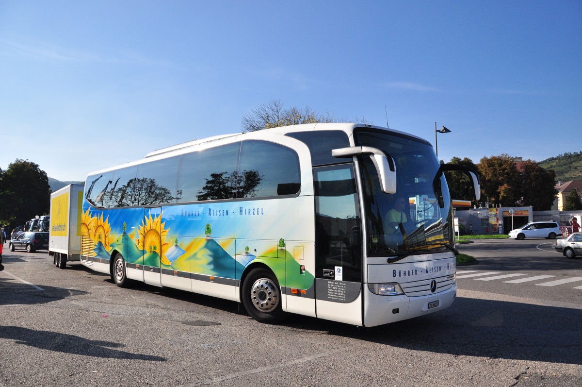 Mercedes Benz Travego von B�hrer Reisen aus der Schweiz am 28.9.2014 in Krems.