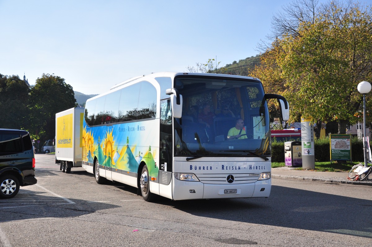 Mercedes Benz Travego von B�hrer Reisen aus der Schweiz am 28.9.2014 in Krems.
