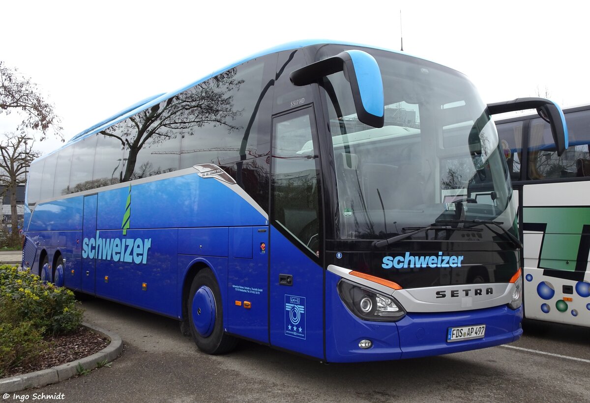 Schweizer Reisen, Verkehr & Touristik aus Waldachtal | FDS-AP 497 | Setra 517 HD | 07.04.2016 in Sindelfingen