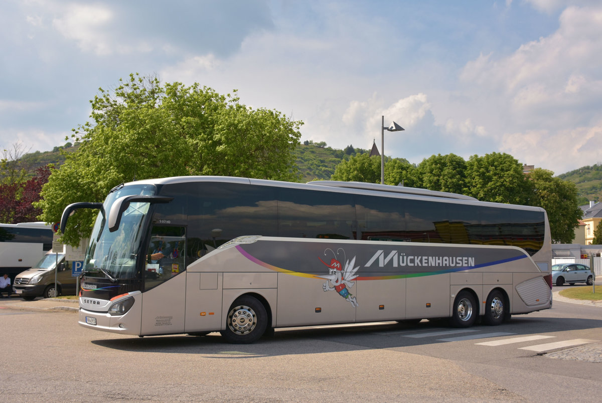 Setra 517 HD von M�ckenhausen Reisen aus der BRD im Mai 2018 in Krems.