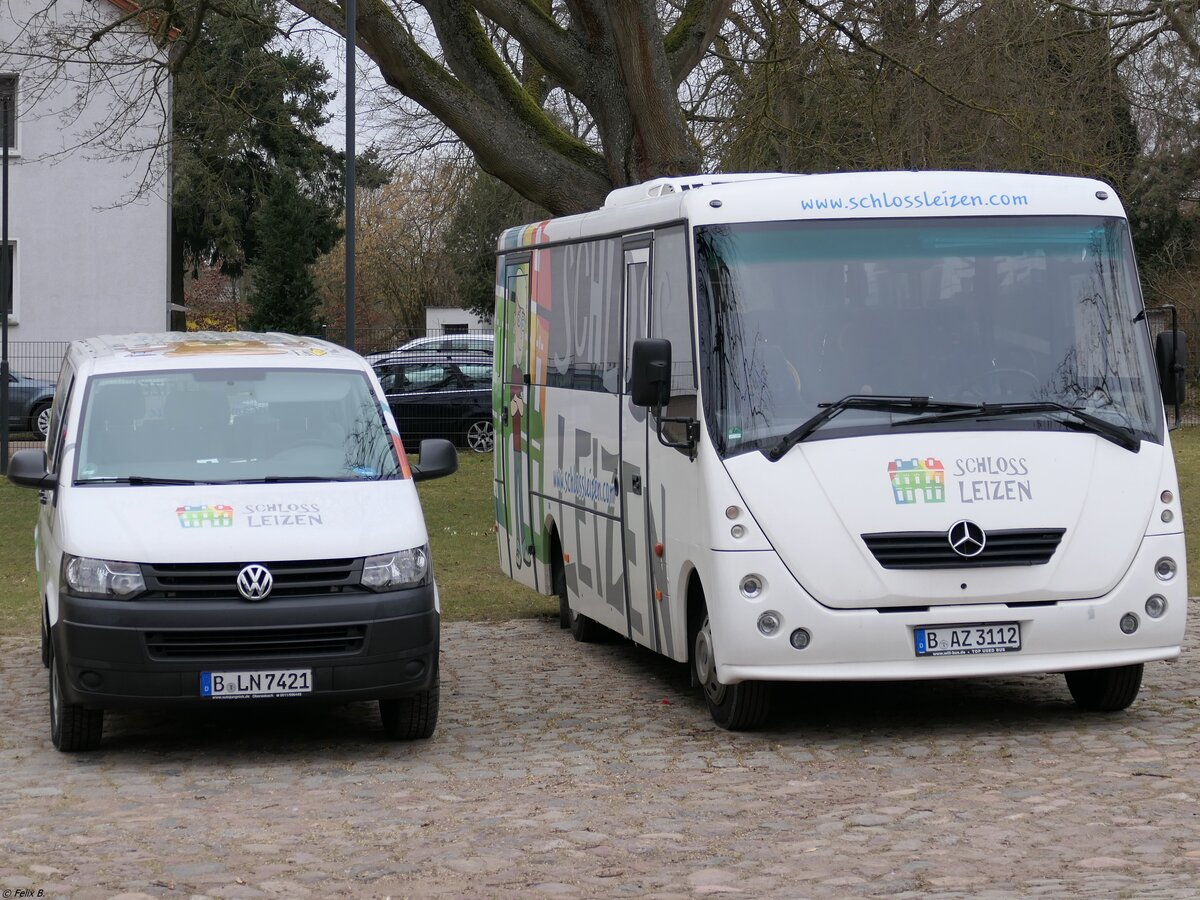 VW T5 und Autosan Solina von Schloss Leizen aus Deutschland in Leizen.
