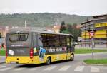 MERCEDES BENZ O 818 von STERN Reisen aus Ober�sterreich am 27.4.2013 in Krems an der Donau.
