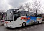 MERCEDES BENZ TOURISMO von PULAY Reisen aus Nieder�sterreich am 16.12.2012 in Krems an der Donau.