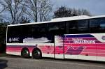 Sch�nes Bild/Folie am Mercedes Benz Tourismo von IDEAL Tours aus der BRD am 21.10.2014 in Krems gesehen.