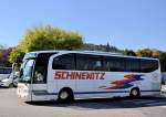 MERCEDES BENZ Travego von SCHINEWITZ Reisen aus �sterreich im September 2013 in Krems unterwegs.