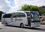 Mercedes Travego von Garber Reisen aus �sterreich im Juni 2015 in Krems gesehen.