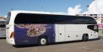 Neoplan -Cityliner in Opatija /Kroatien mit einem sch�nen Bild auf der Seite, im Okt.