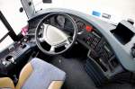 Fahrerstand des neuen NEOPLAN STARLINER vom Reiseb�ro H�SSINGER aus Wien und St.P�lten/�sterreich im April 2013 in Krems.