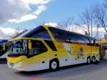 NEOPLAN STARLINER von der Schweizer Post am 13.4.2013 in Krems an der Donau.