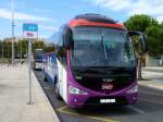 Frankreich, Languedoc-Roussillon, H�rault, Montpellier Sabines (an der Trambahn Linie 2): ein iD BUS der SNCF (IRIZAR i6) auf der Fahrt nach Spanien. 04.09.2015