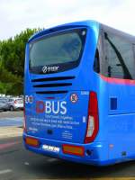 Frankreich, Languedoc-Roussillon, H�rault, Montpellier Sabines (an der Trambahn Linie 2): ein iD BUS der SNCF (IRIZAR i6) auf der Fahrt nach Spanien. 04.09.2015