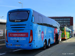 Frankreich, Languedoc-Roussillon, Hérault, Montpellier Sabines (an der Trambahn Linie 2): ein OUIBUS (vorher: iD BUS) der SNCF (IRIZAR i6). 01.03.2016