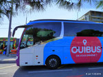 Frankreich, Languedoc-Roussillon, Hérault, Montpellier Sabines (an der Trambahn Linie 2): ein OUIBUS (vorher: iD BUS) der SNCF (IRIZAR i6). 01.03.2016