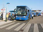 Transport der Gäste vom Zug nach List  am Bahnhof Westerland (Sylt).