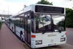 Mercedes-Benz O 405 N von Busverkehr Zipper GmbH, abgestellt am Hauptbahnhof in Gr�nstadt.