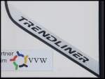  Trendliner-Logo  des Neoplan Trendliner der K�stenbus GmbH in Rostock.