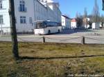 Volvo als Linie 30 mit Ziel Altef�hr, Bahnhof / kurz hinter der Haltestelle Putbus, Circus am 8.4.13