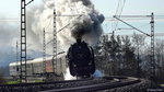 Ein Sonderzug mit einer Dampflok und historischen Wagen verkehrte anl�sslich des 50 j�hringen Jubil�ums des Modellbahnvereins Sonneberg am 9.April 2016 von Sonneberg �ber Lichtenfels und Erfurt nach