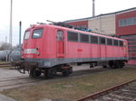140 656 hatte man in der Mukraner Einsatzstelle auf Hilfsdrehgestelle gesetzt.Aufnahme vom 04.April 2016.