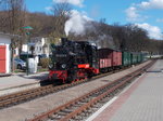 Fotosonderzug G�hren-Putbus,mit 99 4633,am 22.April 2016,bei der Einfahrt in Binz.