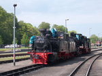 99 4652 und 99 4633 wurden,am 19.Mai 2016,von K�f6003 in die Est Putbus geschoben.