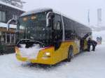 POSTAUTO-MAN Lions Regio Baujahr 2008 bei starkem Schneefall in Parpan,Post am 17.2.14.